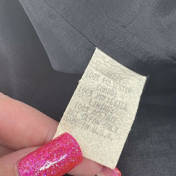 Datiani Evening Wear Dress Black Vintage Maxi Sleeveless Asymmetric Back Size 6 - Picture 6 of 6